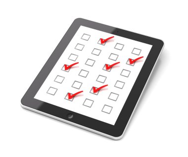 Genel tablet Pc ile onay kutuları