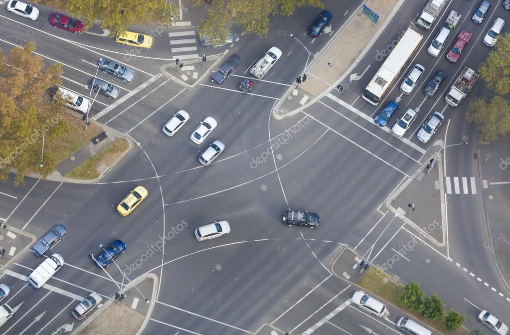 Top down view of an intersection Stock Photo by ©ymgerman 72025283