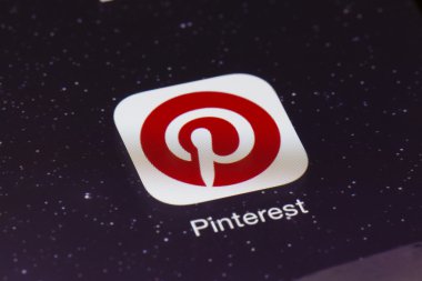 Close-Up bir ipad üzerinde Pinterest uygulaması