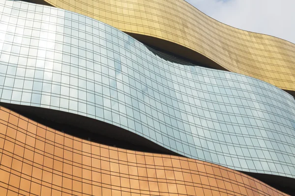 Curved windows of a modern building — Stock Photo, Image