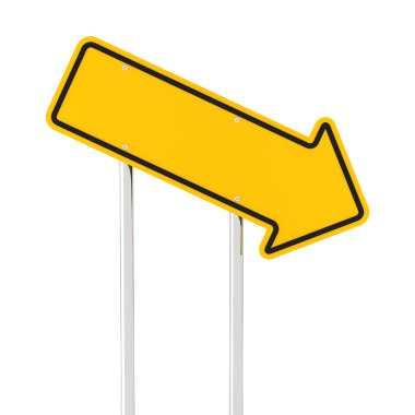 Downward arrow road sign clipart