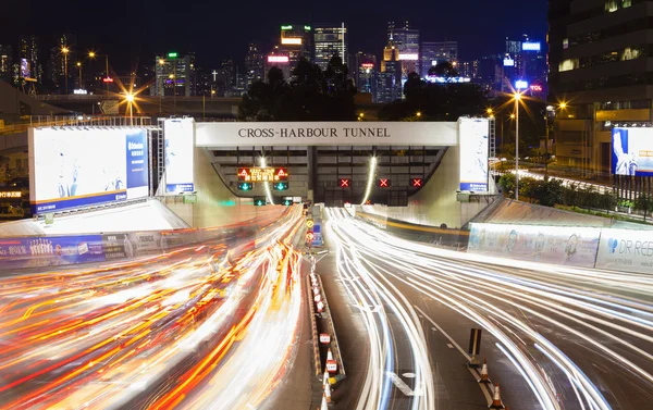 クロス港トンネル Hong Kong での混雑 — ストック写真