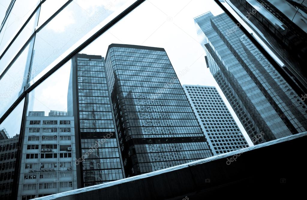 Reflection of office buildings