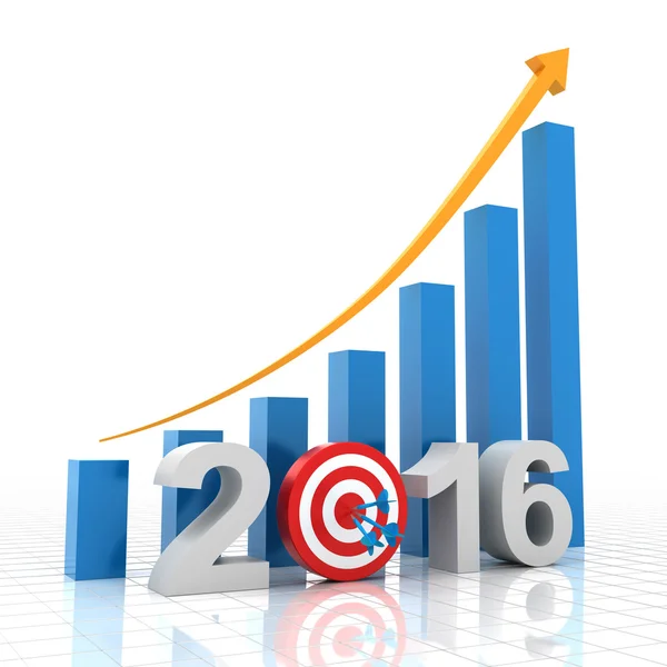 Growth target 2016 — Stock Photo, Image