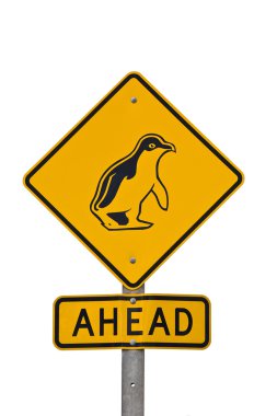 Penguin ahead sign