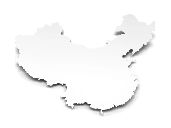 Paper map of China — Stock Photo, Image