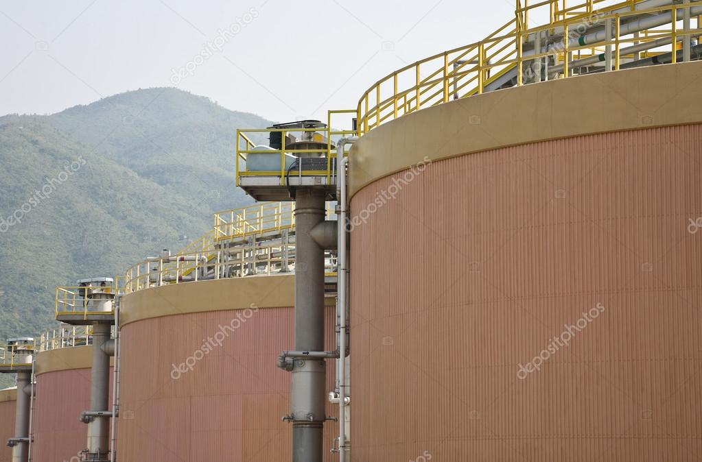 Digestion tanks in a sewage treatment plant