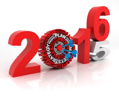 Yıl 2015-2016 iş hedef, 3d render