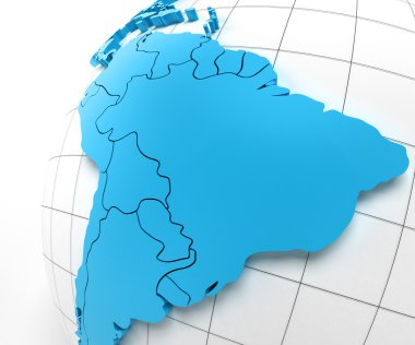 Brezilya'nın küre Ulusal sınırları ile
