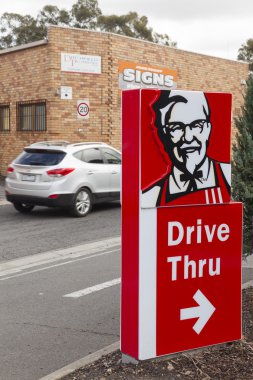 KFC drive through sign clipart