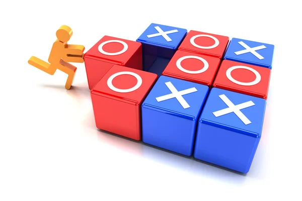 Tic Tac Toe Spiel — Stockfoto