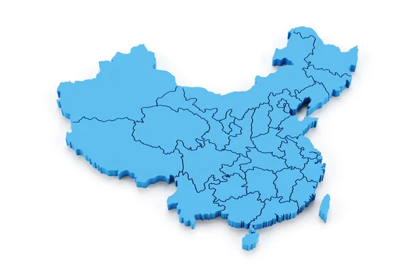 Map of China with provinces — Stock Photo, Image