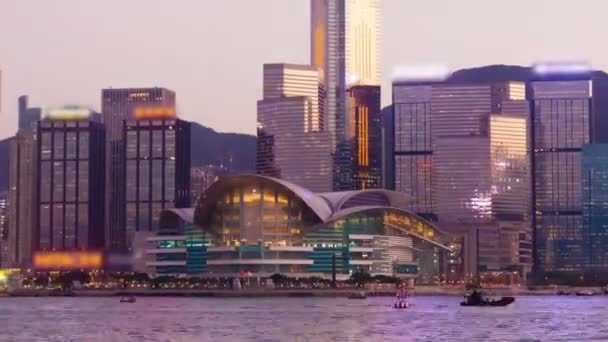 Hong Kong ze dne do noci — Stock video