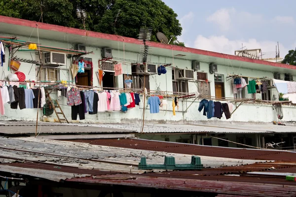 Casas antiguas en un pueblo en Hong Kong — Foto de Stock