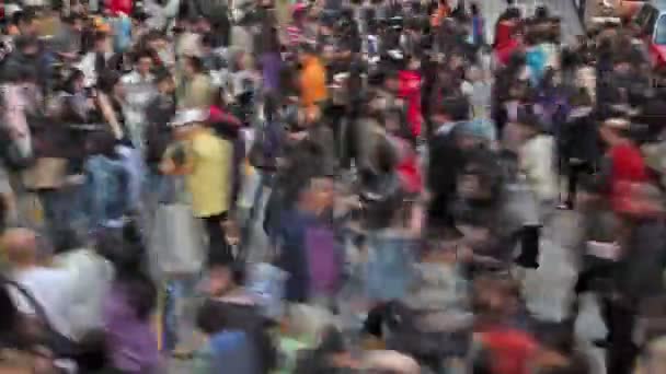Timelapse vídeo de uma travessia movimentada — Vídeo de Stock