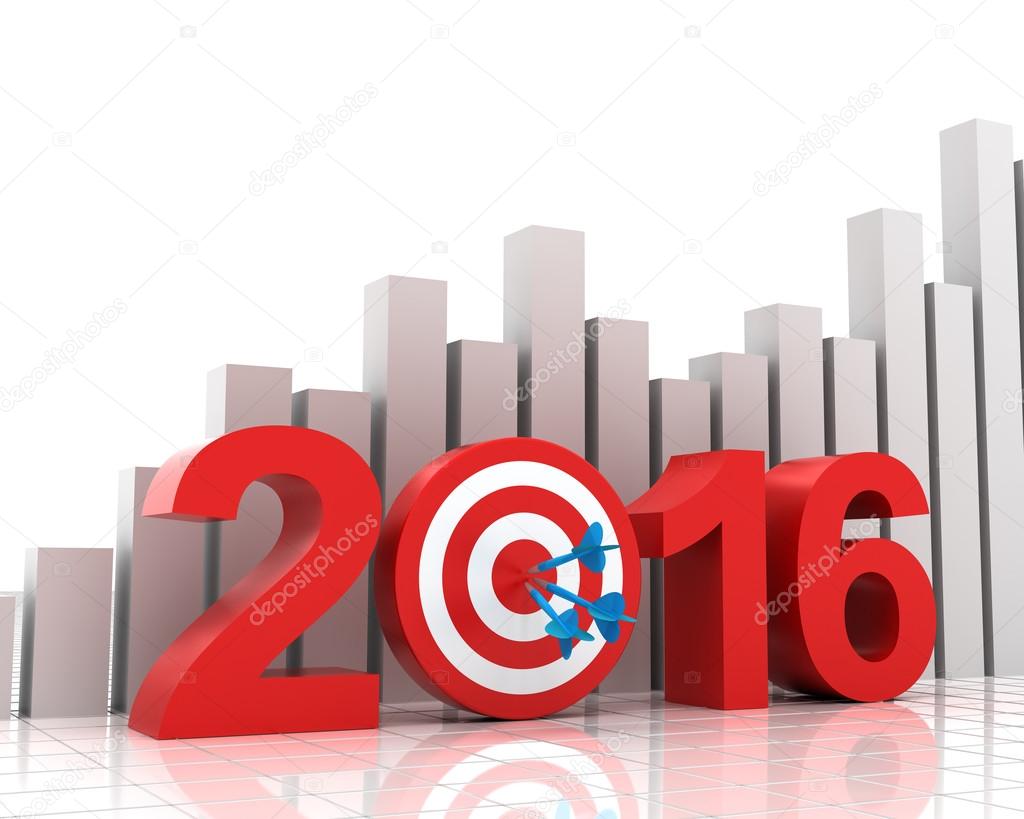 Business target for 2016 with bar chart