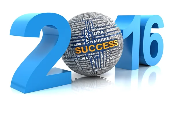 Business success in 2016, 3d render — Stock Photo, Image