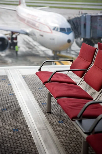 Flygplatsen sittplatser — Stockfoto