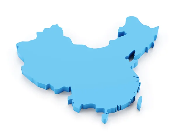 Карта Китая — стоковое фото