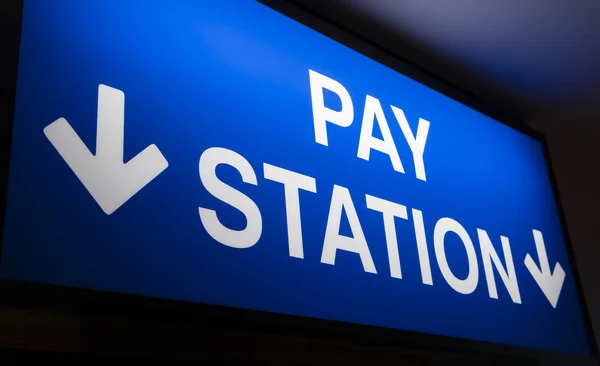 Pay station tecken — Stockfoto