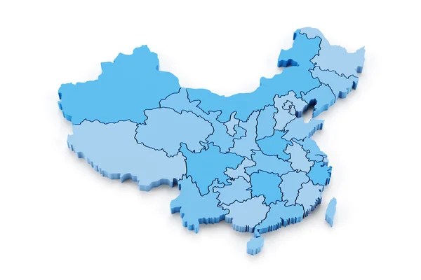 Карта Китая с провинциями — стоковое фото