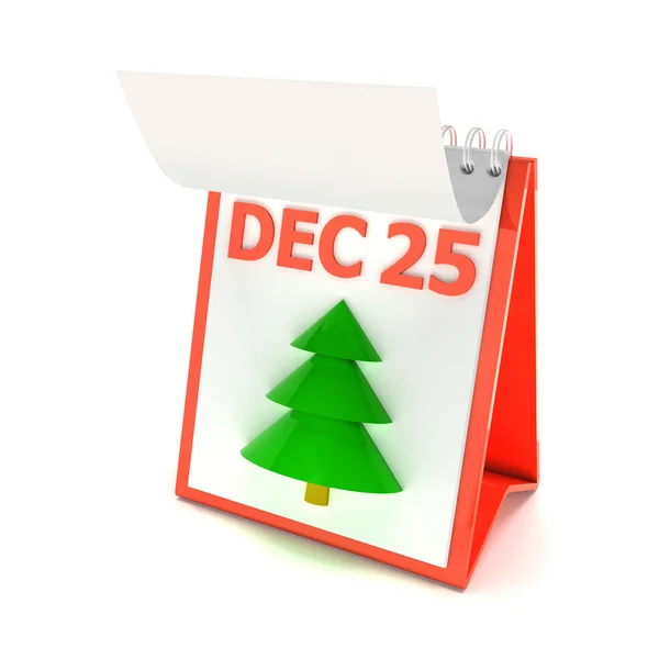 Weihnachtstagskalender, 3D-Rendering — Stockfoto