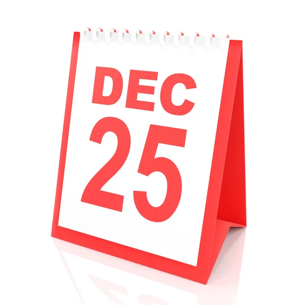 Calendário de dia de Natal, renderização 3d — Fotografia de Stock