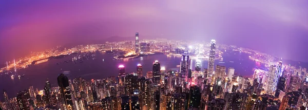 Hong Kong à noite — Fotografia de Stock