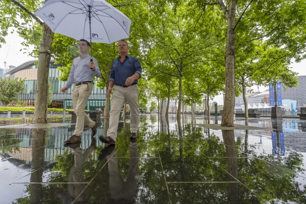 Melbourne im regen — Stockfoto
