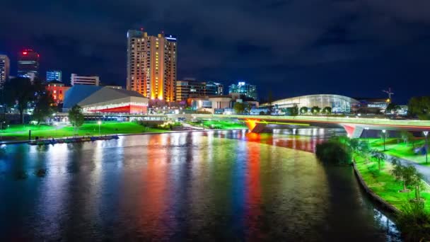 Timelapse video van Riverbank Precinct in Adelaide, Australië — Stockvideo