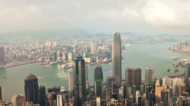 Hong Kong gece Timelapse video günden itibaren kaydırma