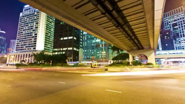 Timelapse vídeo de tráfico en la noche — Vídeo de stock