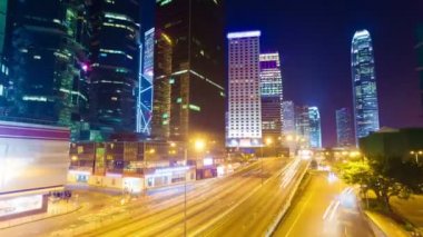 Hyperlapse video bir şehirde yoğun trafik