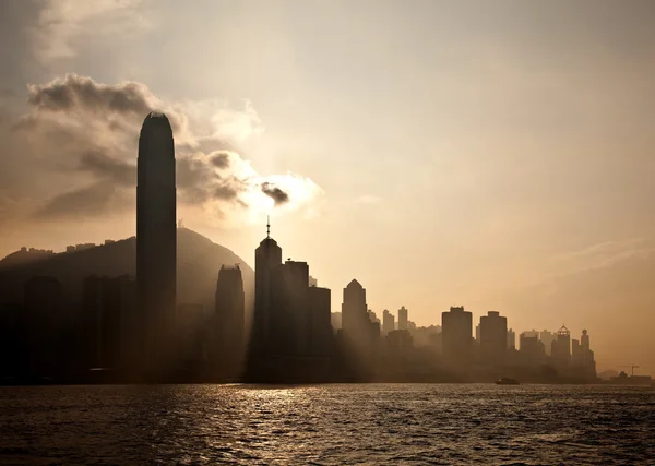 Гонконг захід сонця — стокове фото