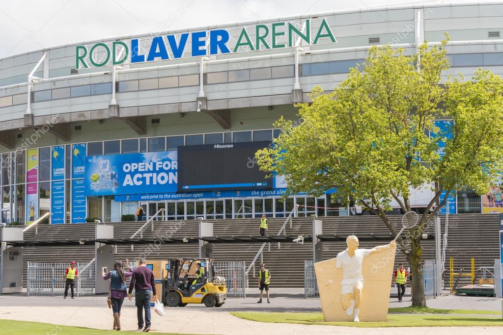 Preparing the Rod Laver Arena for Australian Open — Stock