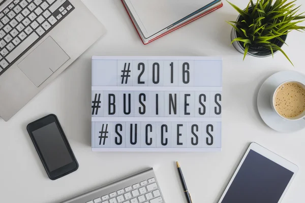 Business success 2016 hashtags — Stock Photo, Image