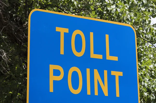 Toll point sign — Stock Photo, Image