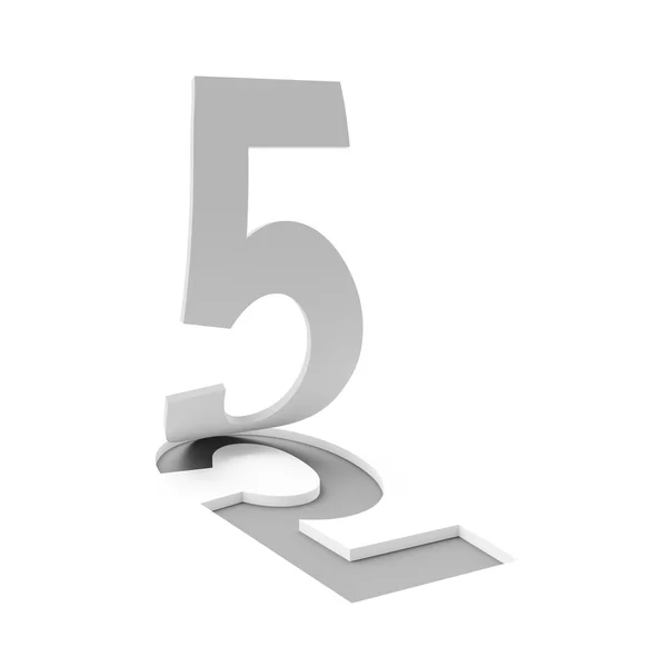 Number five, 3d render — Stock Photo, Image