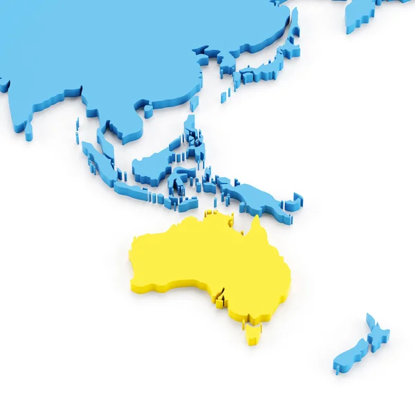 La mappa di Australia — Foto Stock
