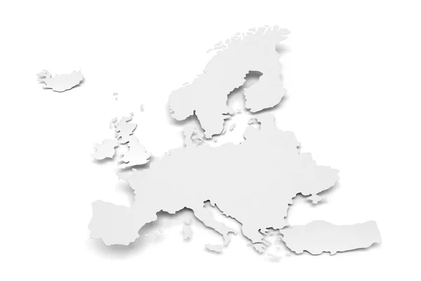 Detalj papperskarta över Europa — Stockfoto