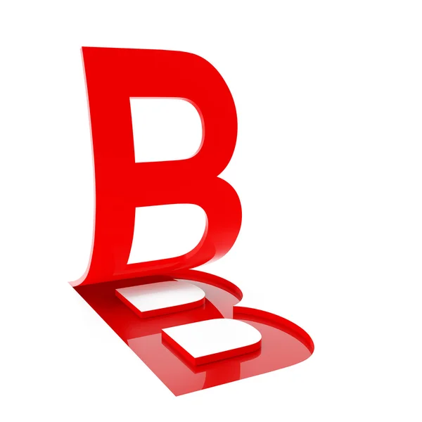 Letter B, 3d render — Stockfoto