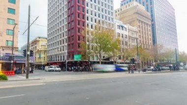 Adelaide, Güney Avustralya Kral William Street Timelapse video