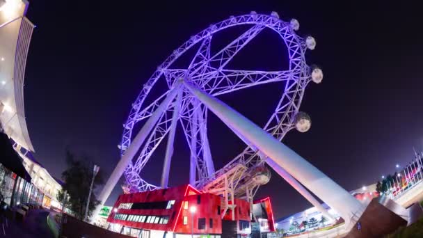 Timelapse video of ferris wheel — Stock Video