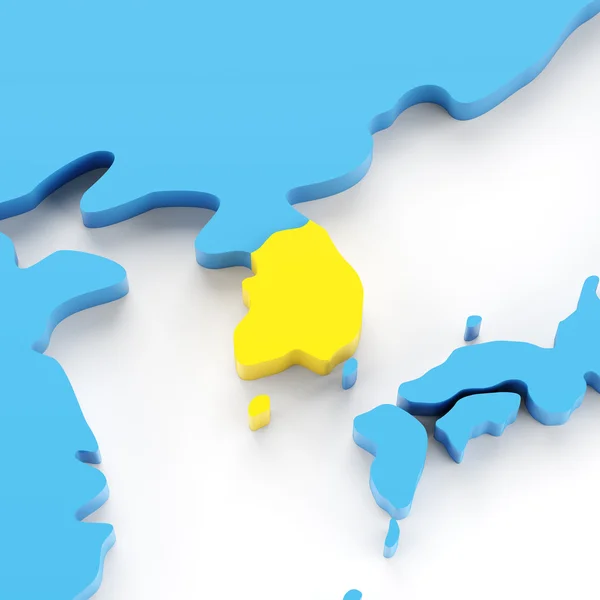 Map of South Korea — Stock Photo, Image