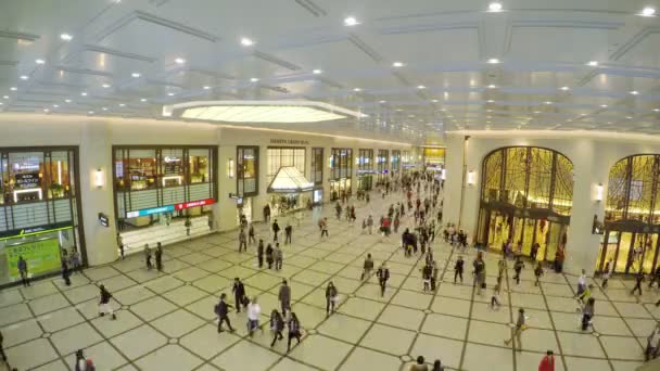 İnsanların bir metro alışveriş merkezi Japonya'nın Osaka Timelapse video — Stok video