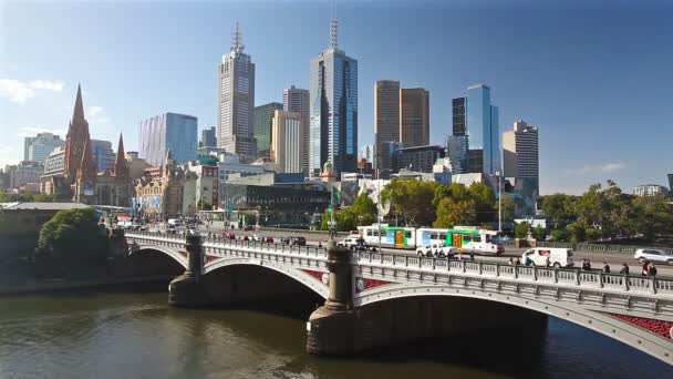 Şehir merkezinde Melbourne, Avustralya — Stok video