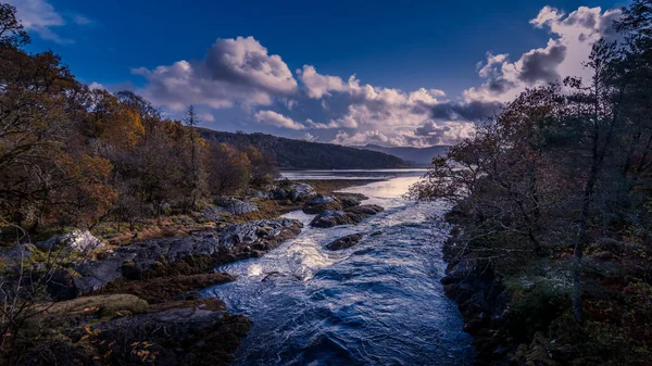 Rio Que Flui Para Loch Aline Ardtornish Estate Escócia Dia — Fotografia de Stock
