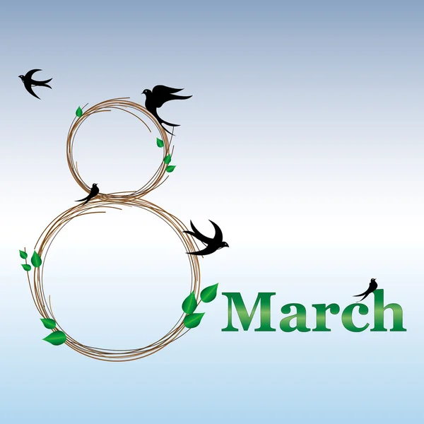 8 березня-жіночий день . — стоковий вектор