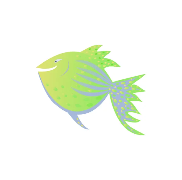 Pescado verde — Vector de stock