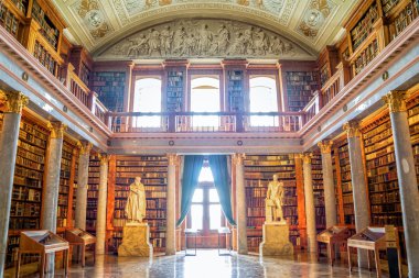 Pannonhalma library interior in Hungary clipart